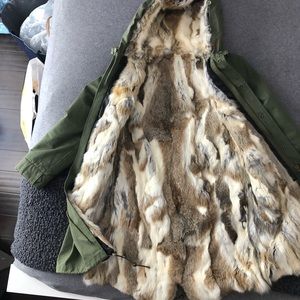 Army green parka